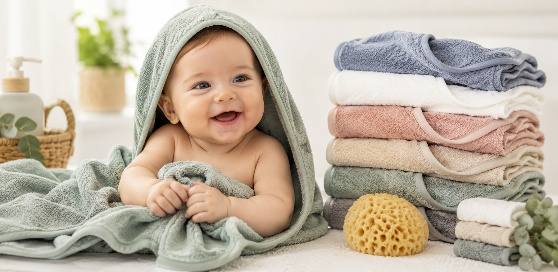Towels, Washcloths & Sponges
