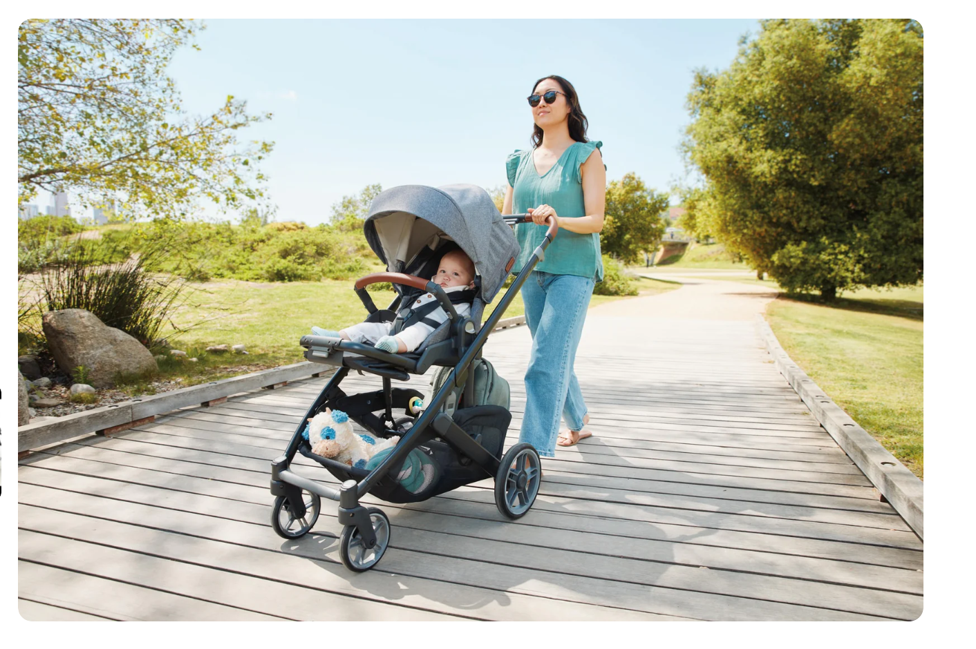 uppababy strollers canada options woman walking baby on path