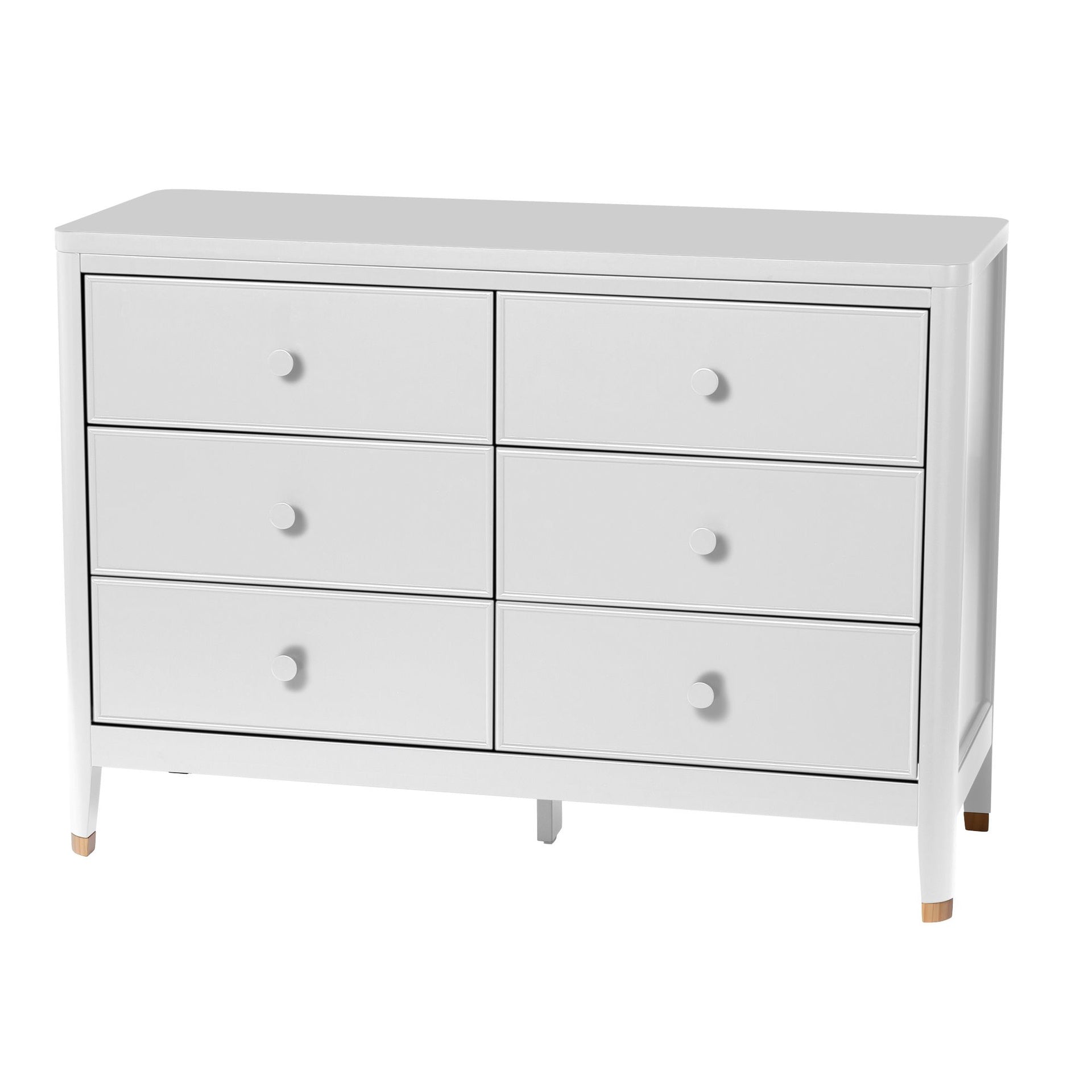 Little Seeds Aster 6-Drawer Nursery Dresser - White