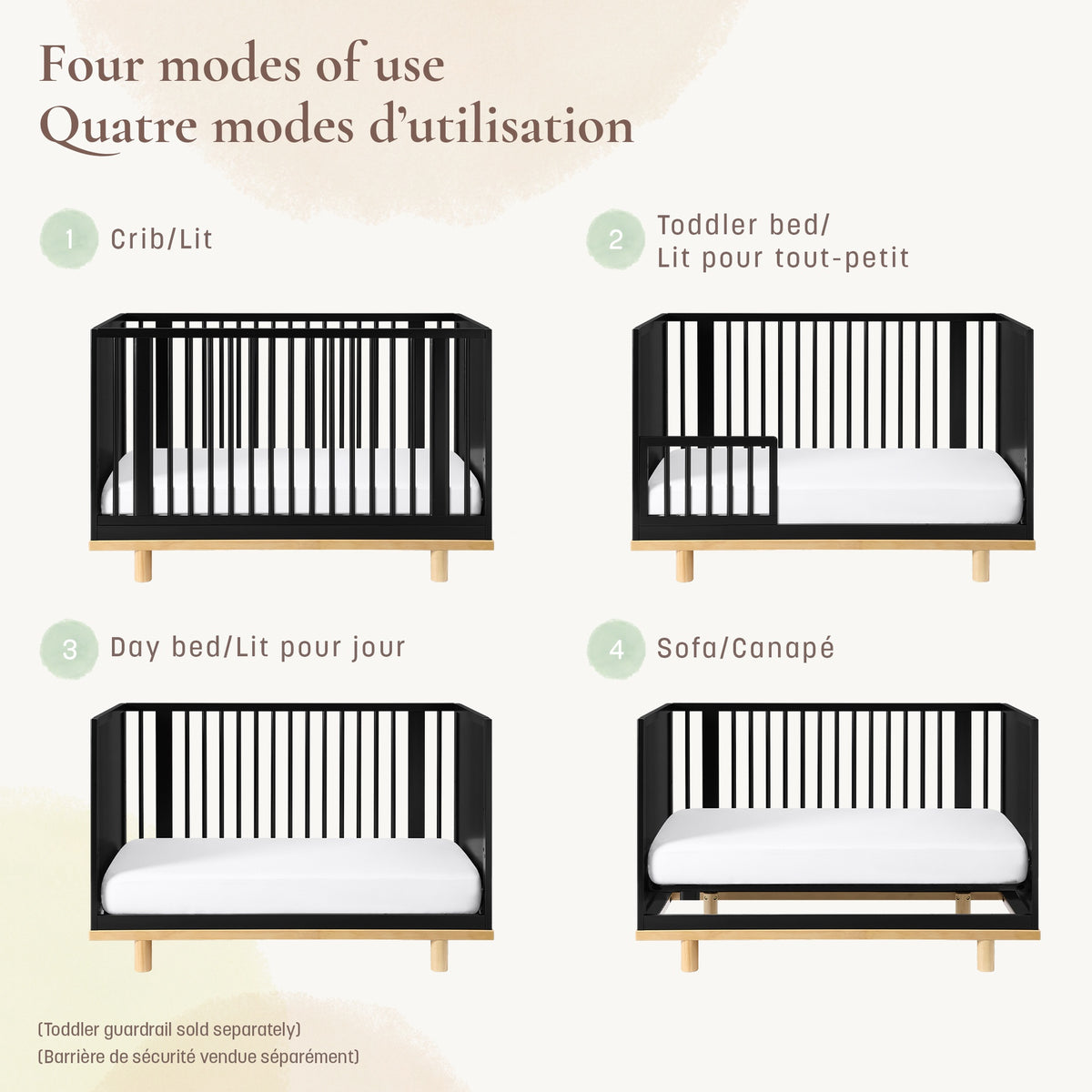 Little Seeds Roo 4-in-1 Convertible Crib