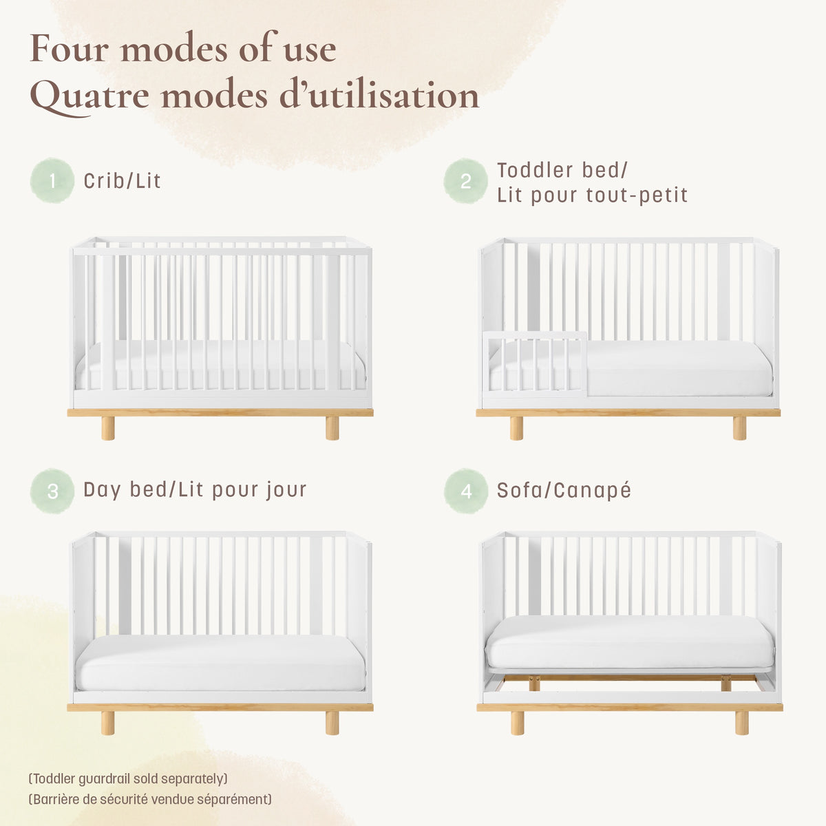 Little Seeds Roo 4-in-1 Convertible Crib