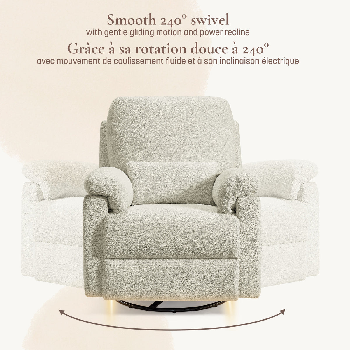 Little Seeds Bellamy Recliner Power Recliner - Oyster
