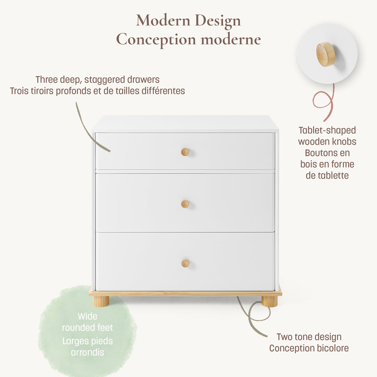 Little Seeds Roo 3-Drawer Dresser