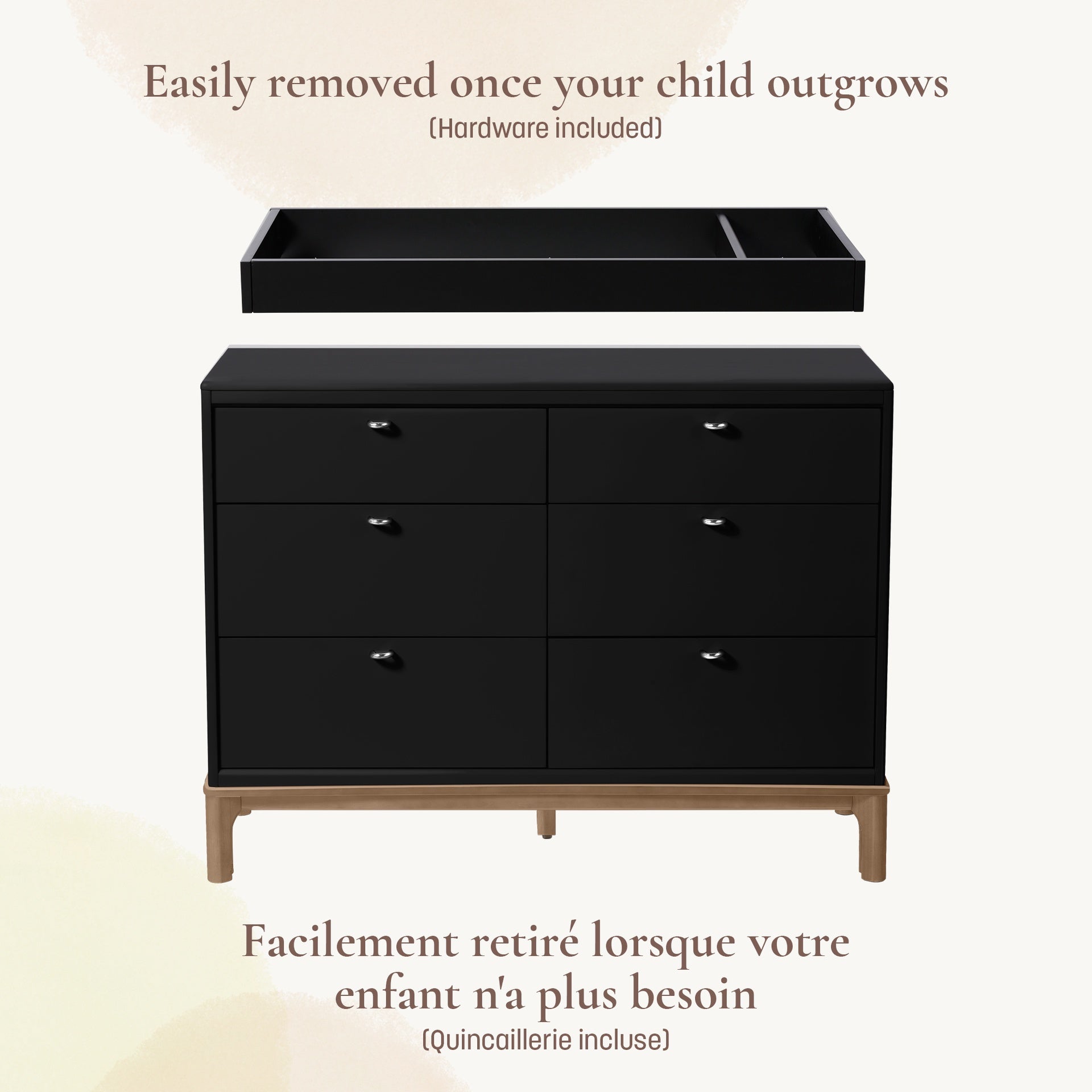 Little Seeds Double Dresser Topper Change Table Top (Laurel & Aster)
