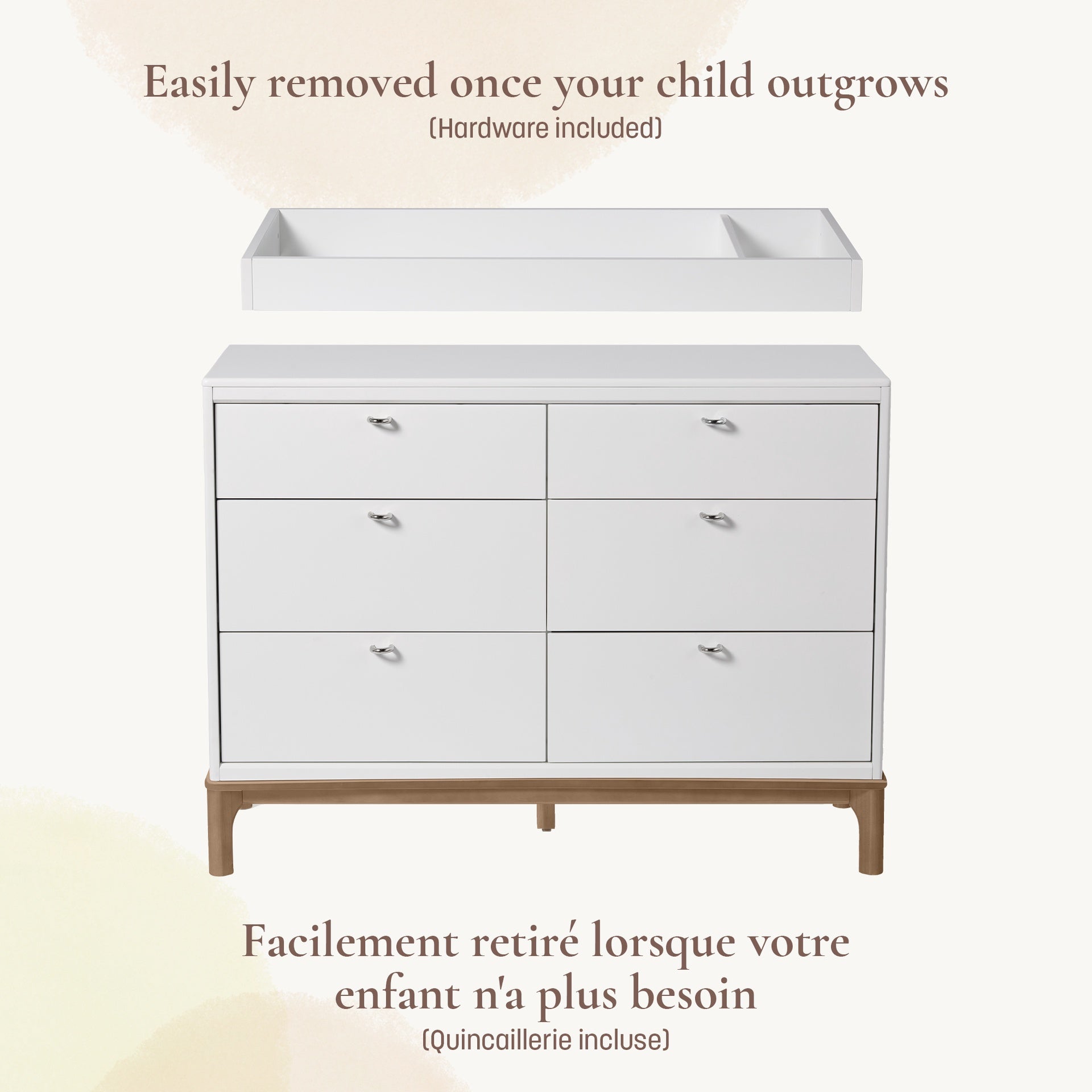 Little Seeds Double Dresser Topper Change Table Top (Laurel & Aster)