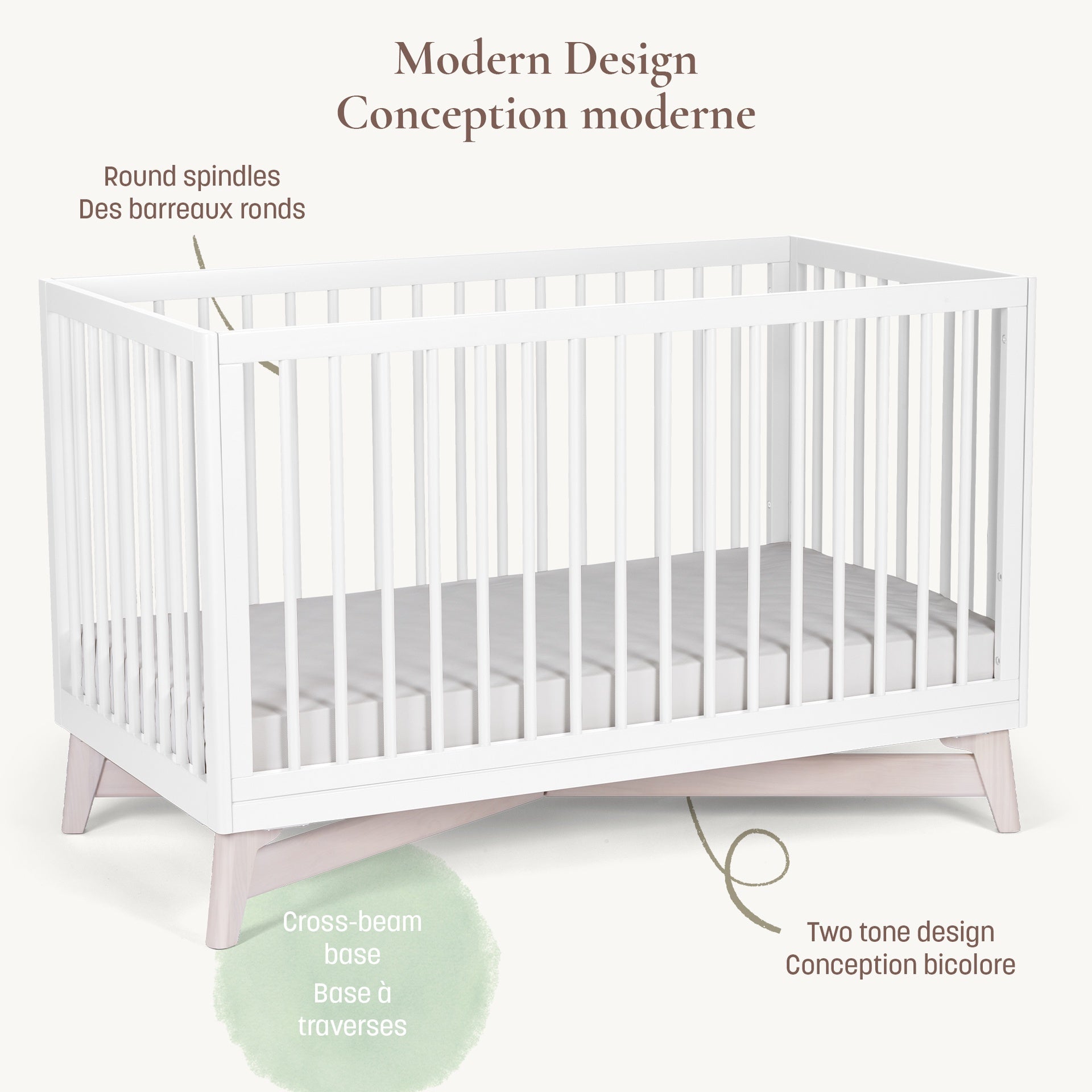 Little Seeds Pala 4 in 1 Convertible Crib