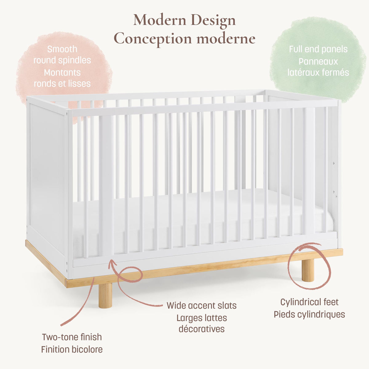 Little Seeds Roo 4-in-1 Convertible Crib