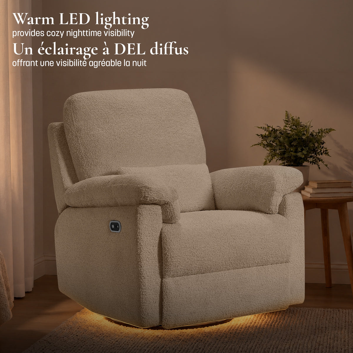 Little Seeds Bellamy Recliner Power Recliner - Oyster