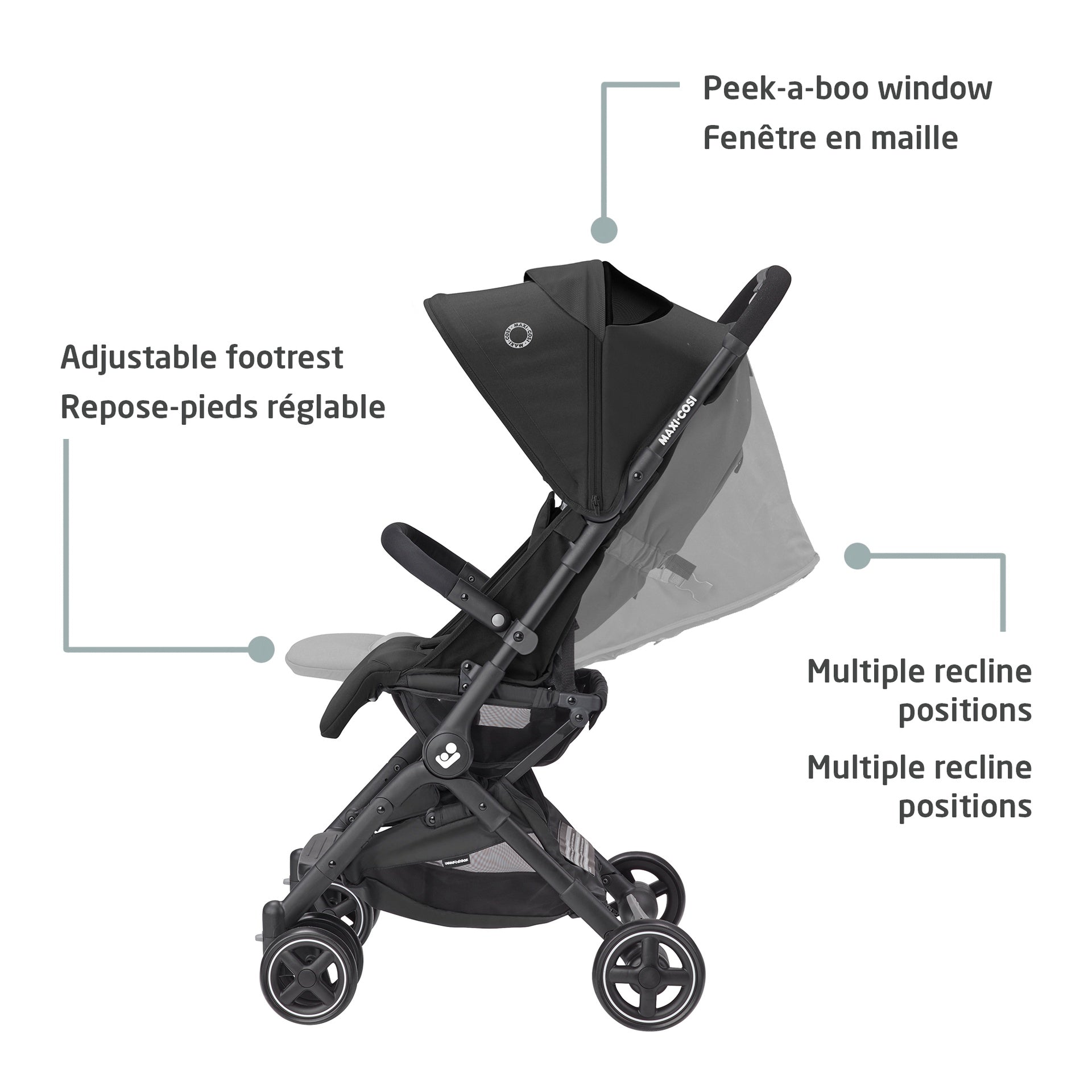 Maxi Cosi Lara Ultracompact Stroller  - Essential Black