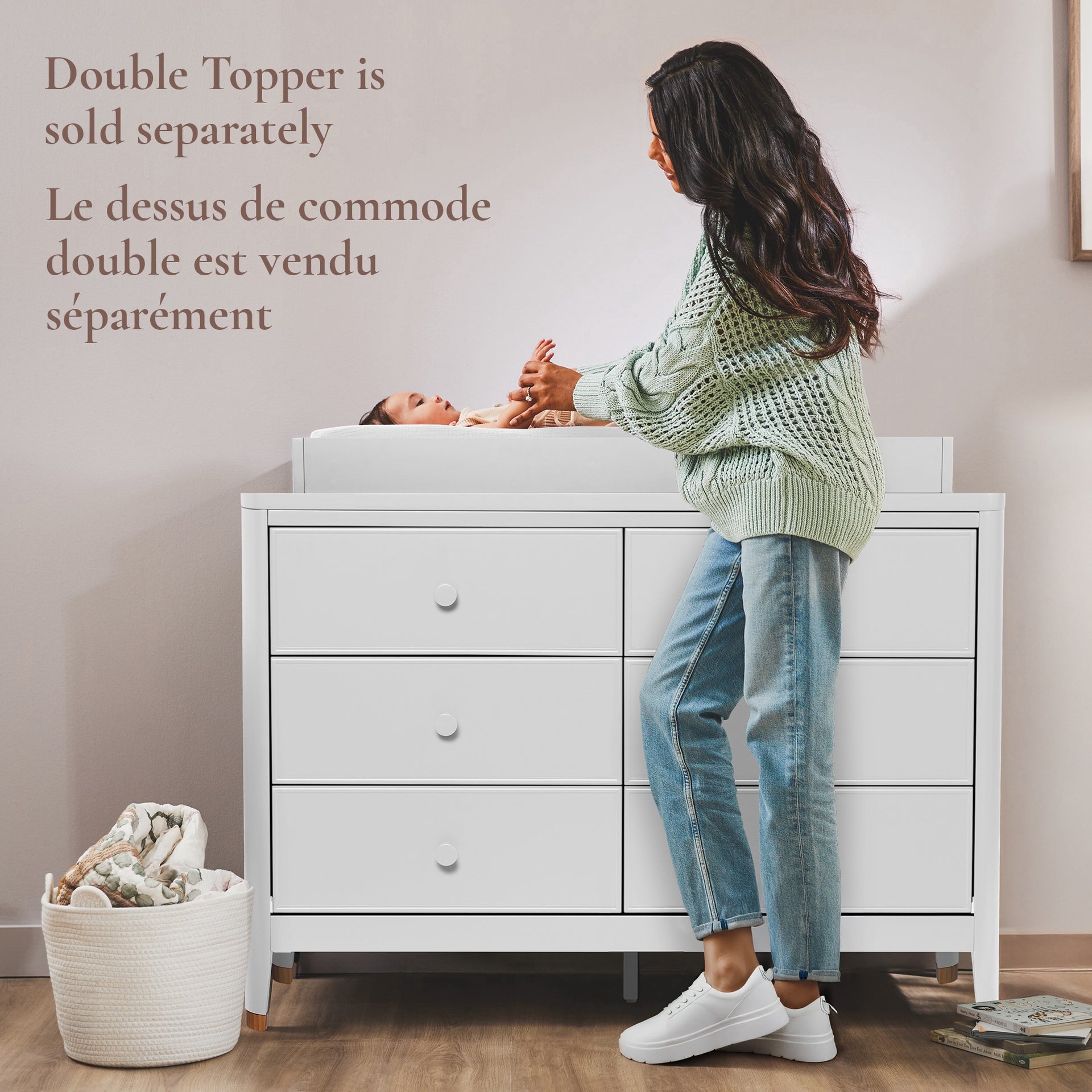 Little Seeds Aster 6-Drawer Nursery Dresser - White