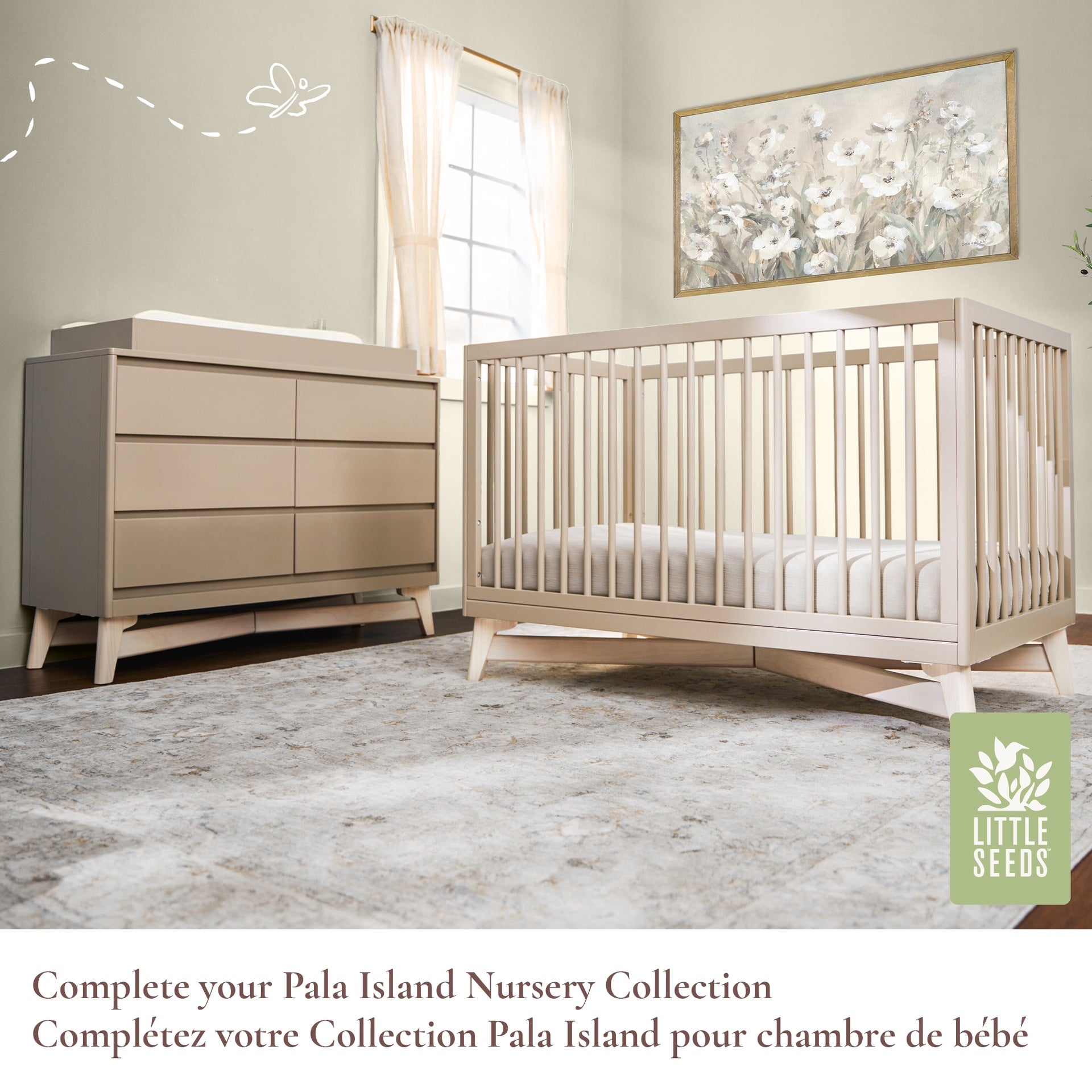 Little Seeds Pala 4 in 1 Convertible Crib