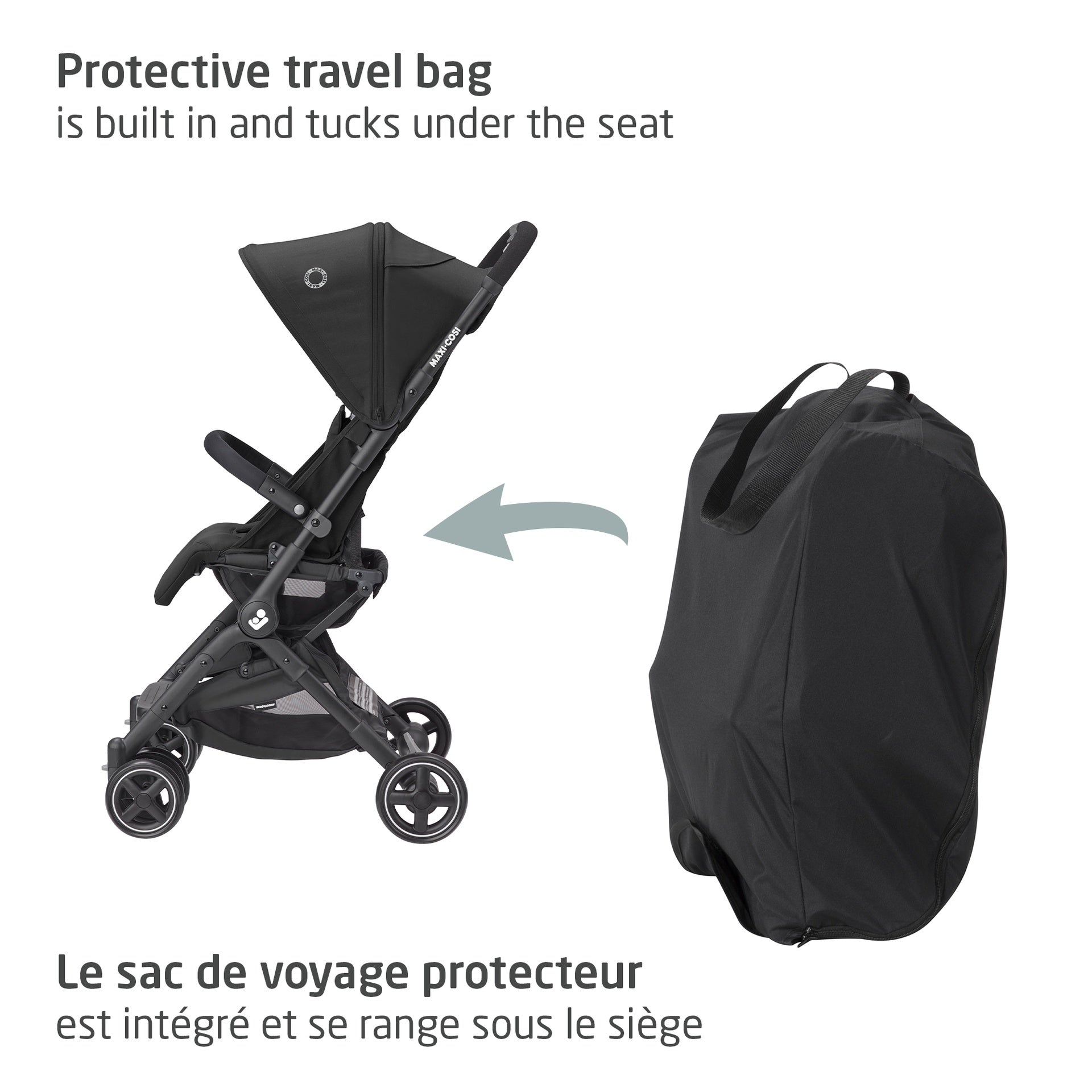 Maxi Cosi Lara Ultracompact Stroller  - Essential Black