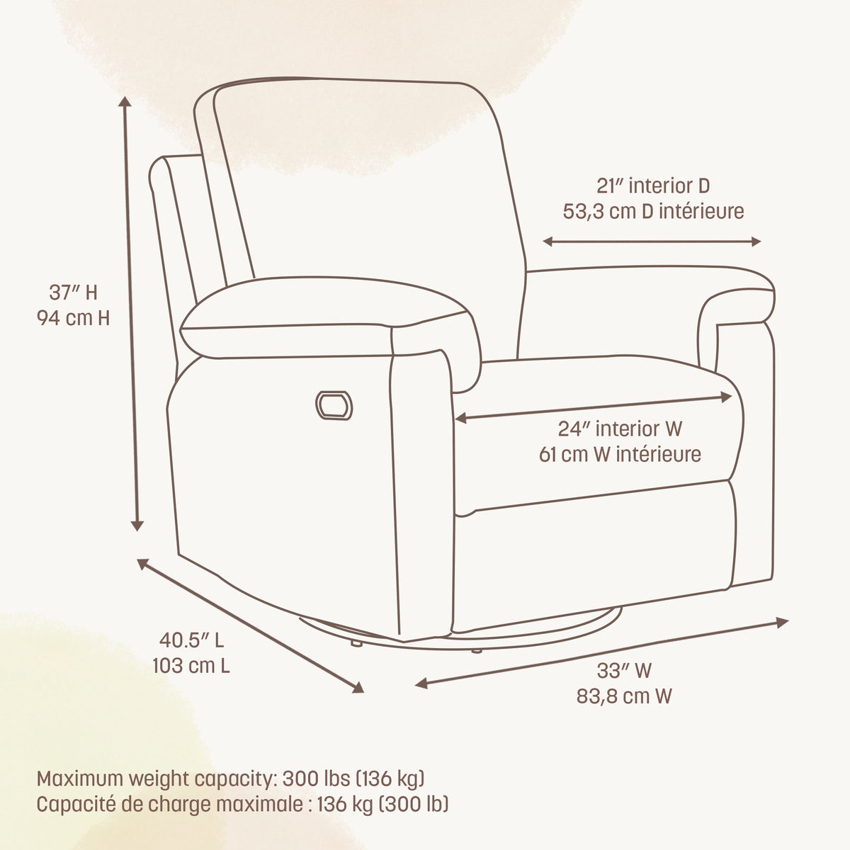 Little Seeds Bellamy Recliner Power Recliner - Oyster