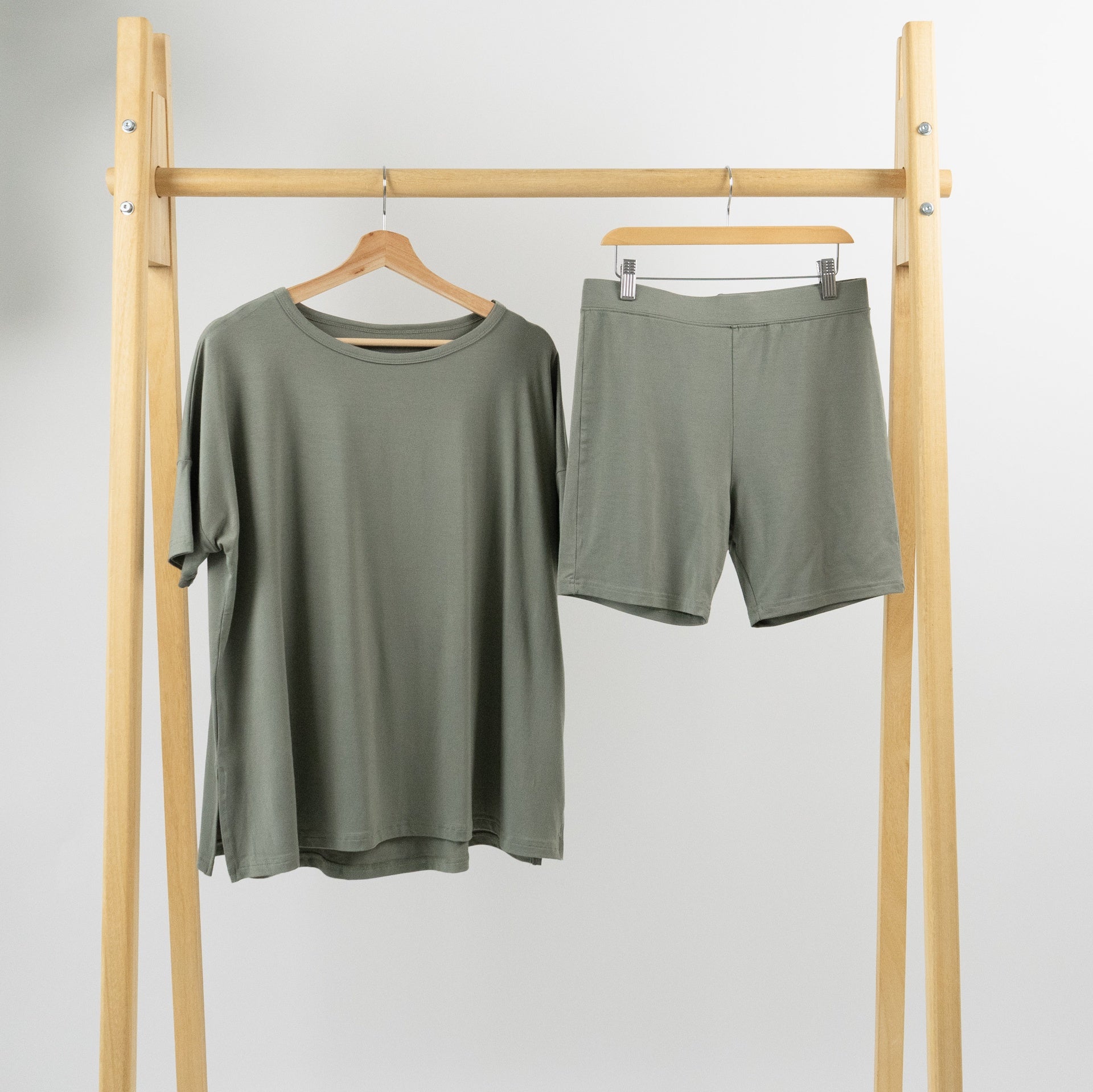 Women's Bike Shorts Set - Moss