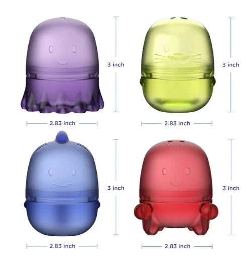 Ubbi Interchangeabe Bath Toys - Translucent