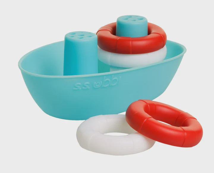 Ubbi Boat And Buoys Bath Toy