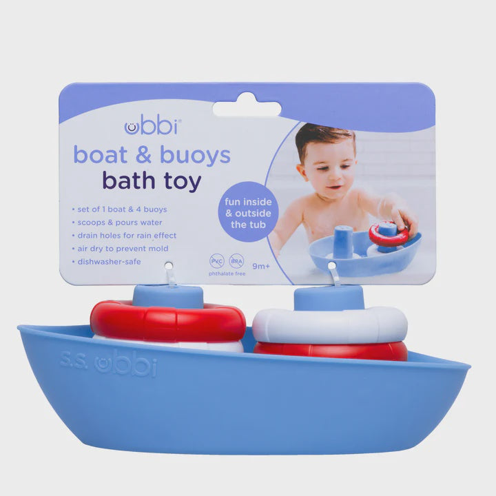 Ubbi Boat And Buoys Bath Toy