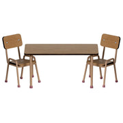 Maileg Mouse Table and Chair Set - Dark Powder