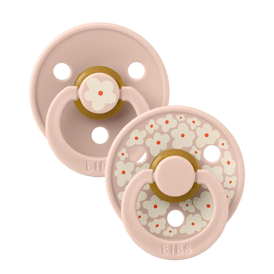 BIBS Pacifiers Studio Colour Latex 2 Pack - Jasmine Blush Mix
