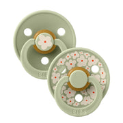 BIBS Pacifiers Studio Colour Jasmine Latex 2 Pack - Sage Mix