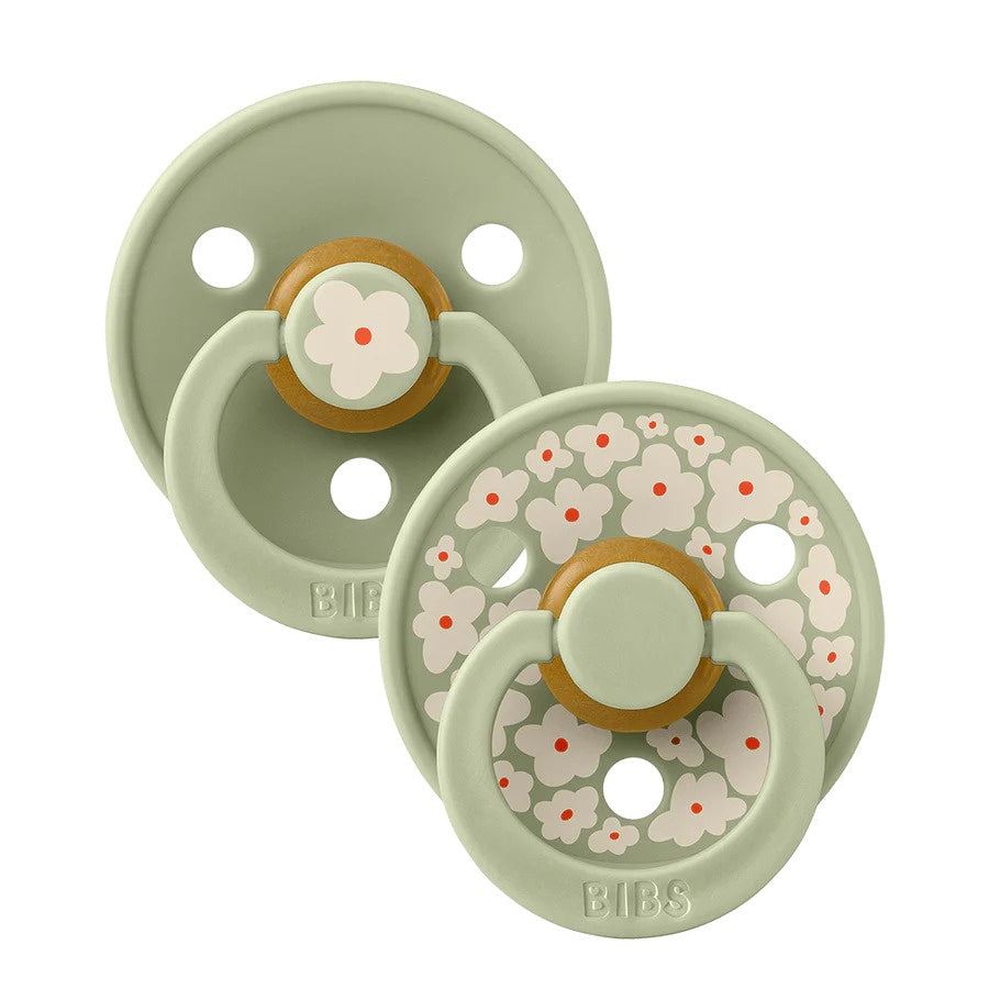 BIBS Pacifiers Studio Colour Jasmine Latex 2 Pack - Sage Mix
