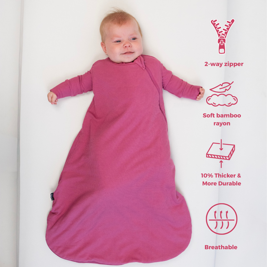 1.0 TOG Ribbed Bamboo Sleep Sack - Rosewood