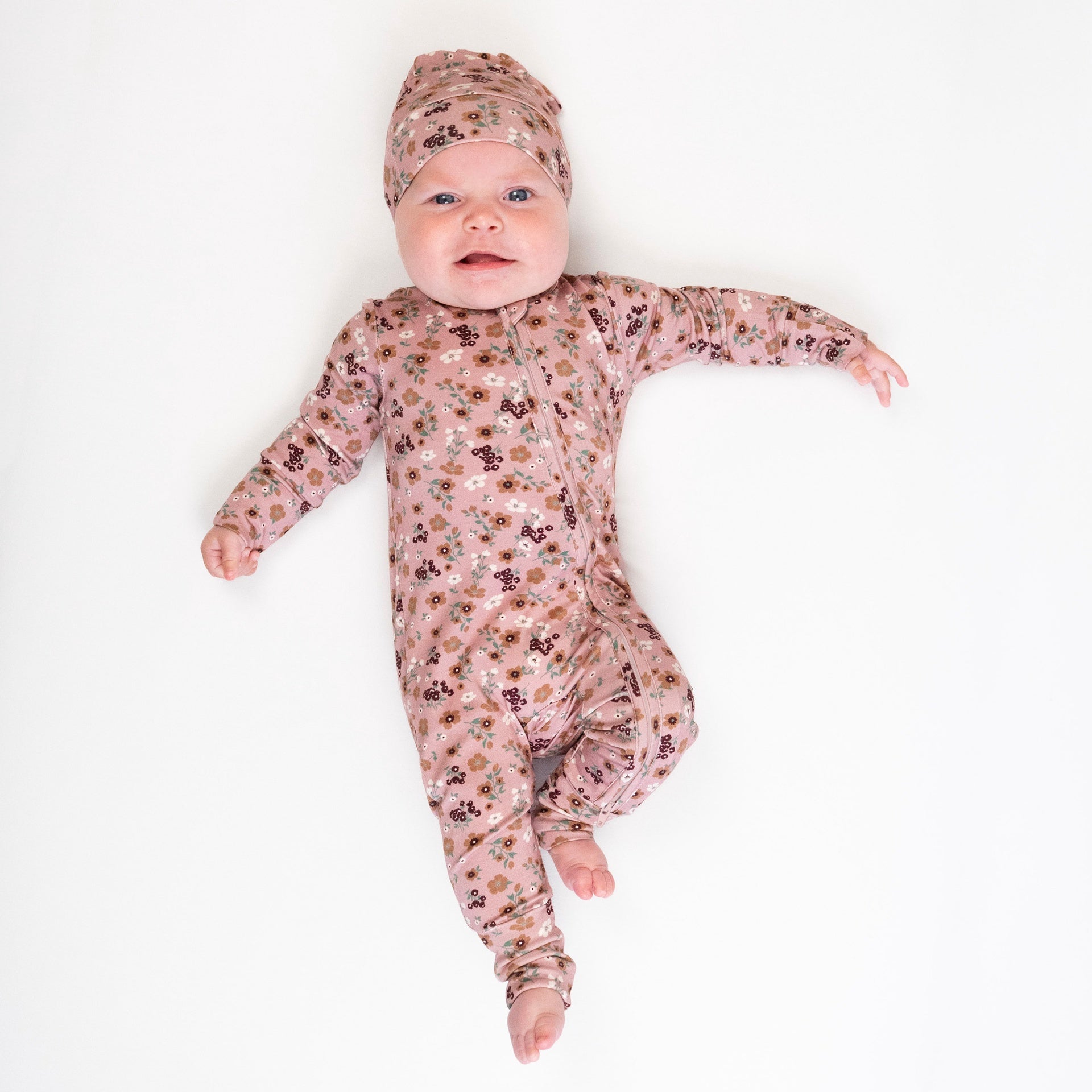 Footless Zipper Sleeper - Velvet Garden