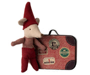 Maileg Baby in Suitcase Christmas Mouse