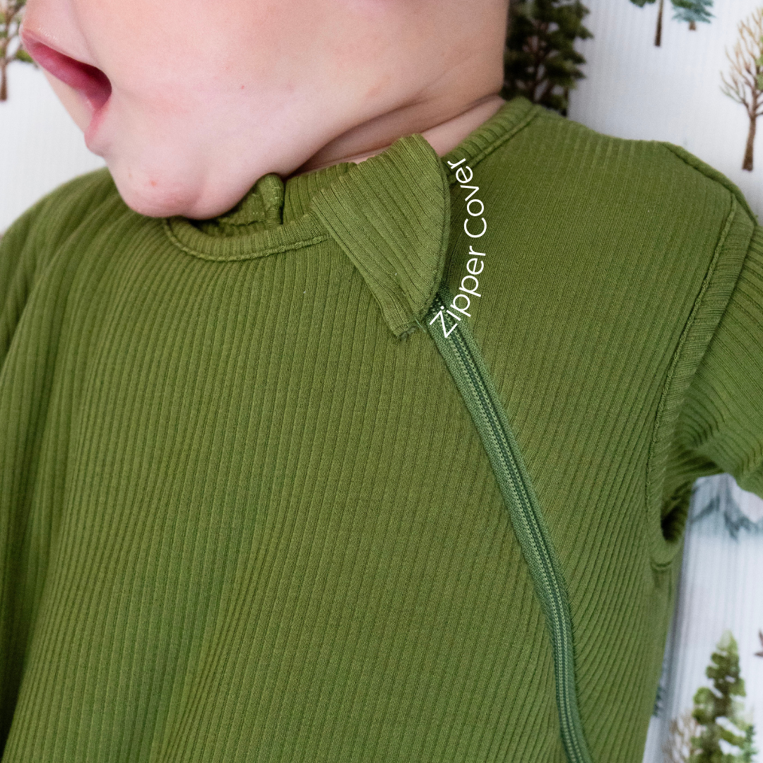 1.0 TOG Ribbed Bamboo Sleep Sack - Olive Green