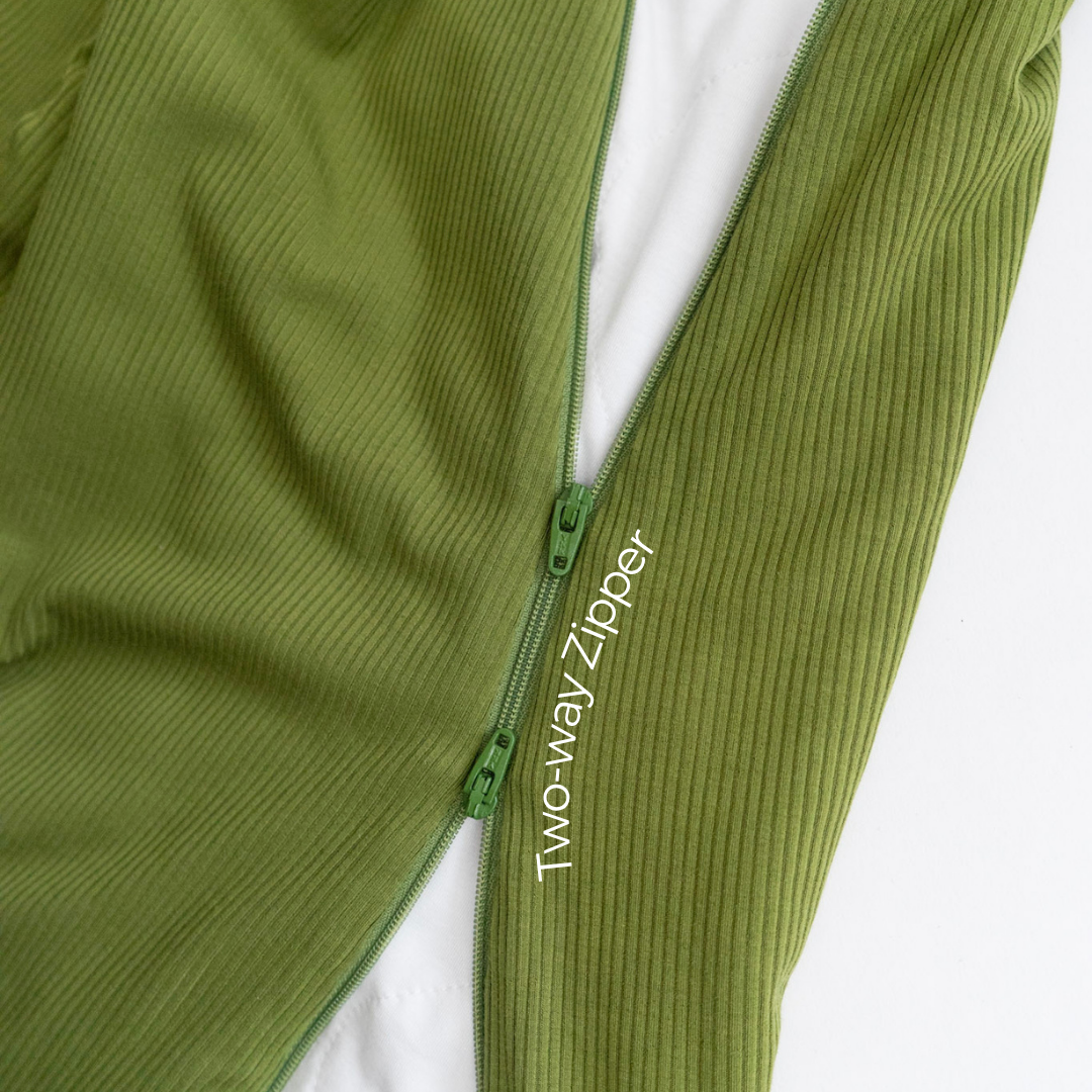 1.0 TOG Ribbed Bamboo Sleep Sack - Olive Green