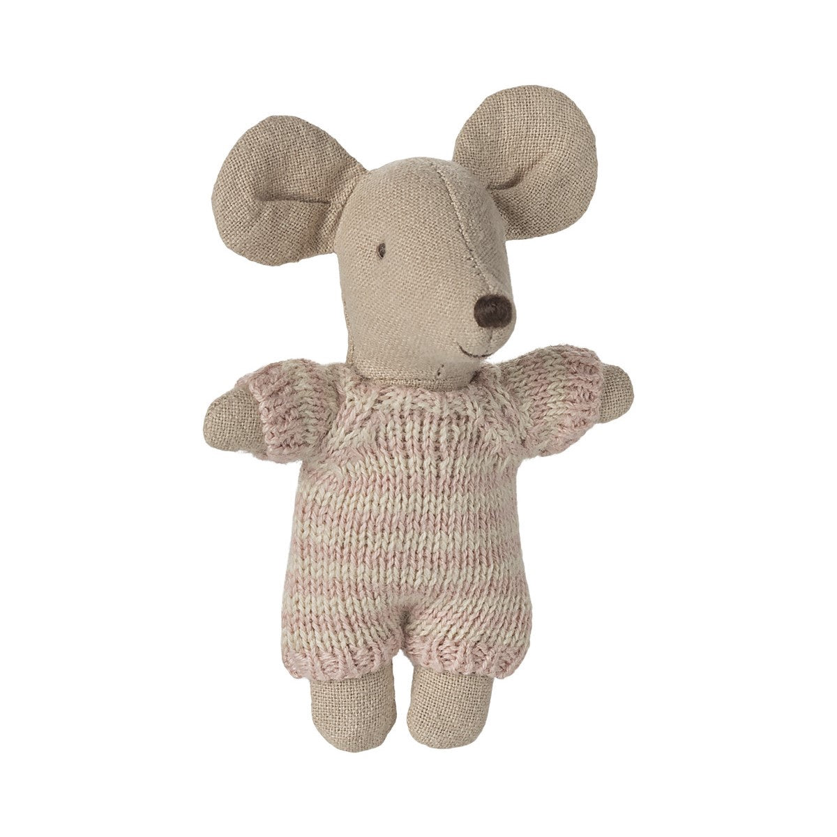 Maileg Baby Mouse in Bassinet - Rose
