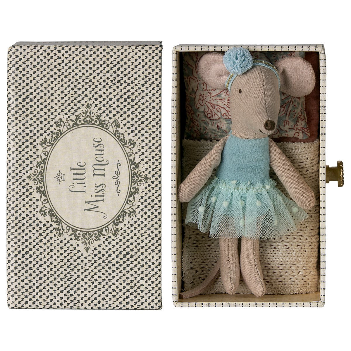 Maileg Little Sister Dance Mouse in Daybed