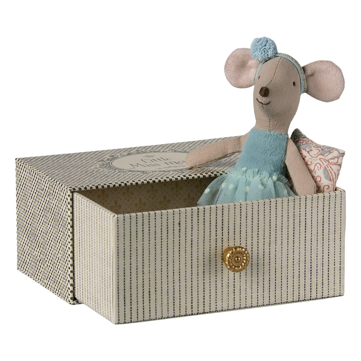 Maileg Little Sister Dance Mouse in Daybed