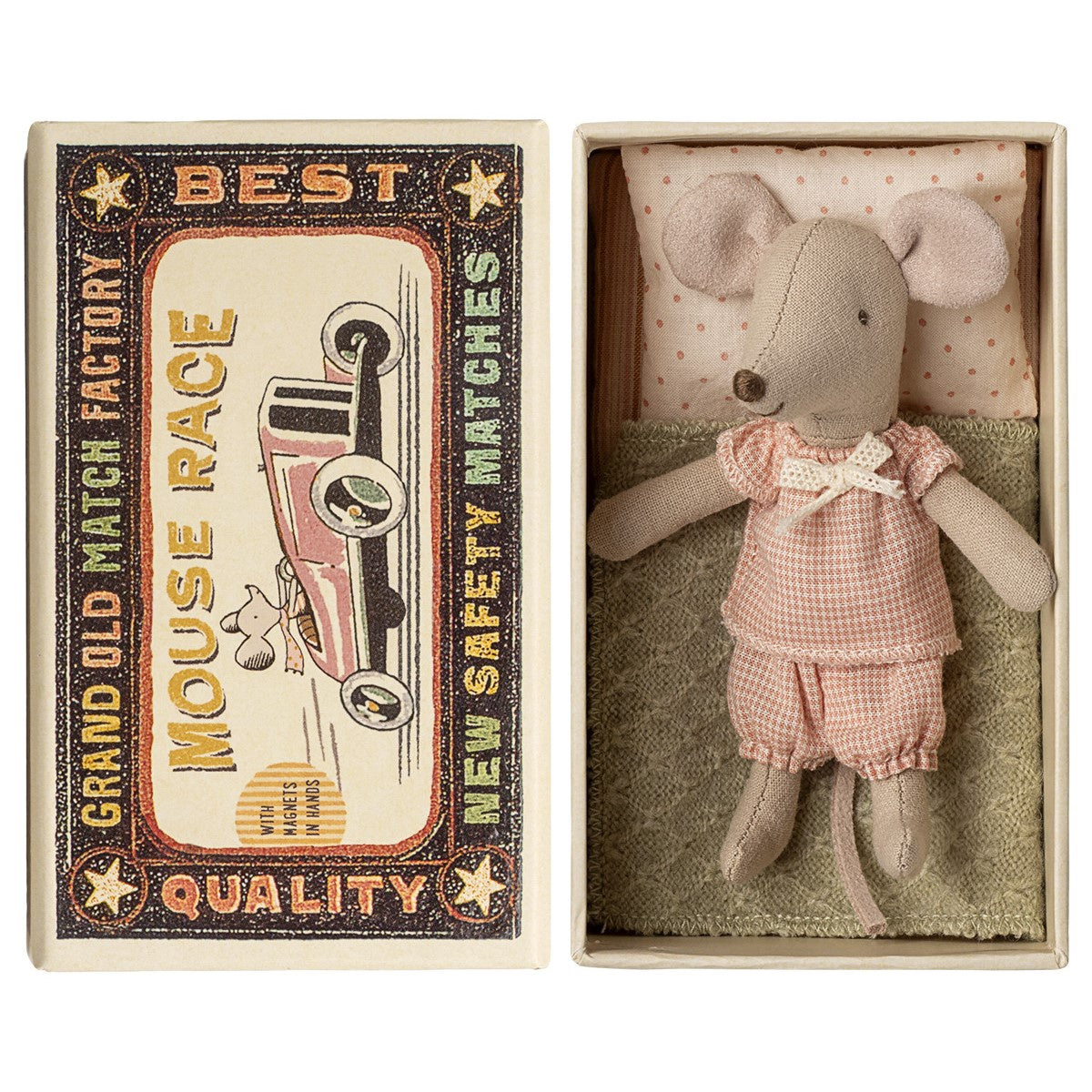 Maileg Little Sister Mouse in Matchbox