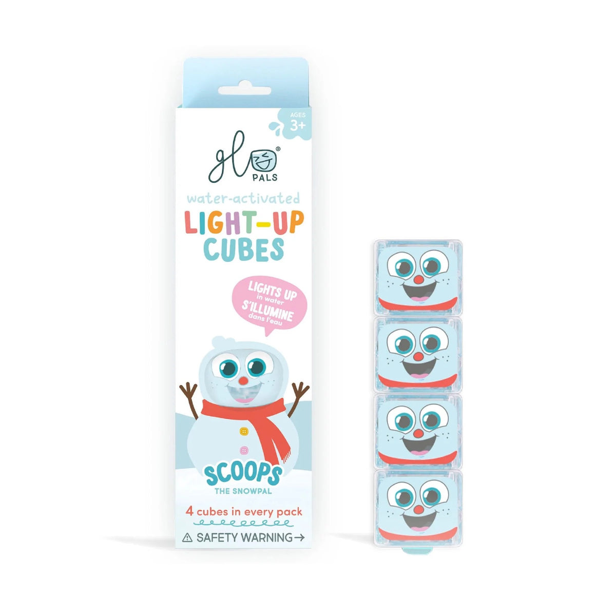 Glo Pals Light Up Cubes 4pk - Snow Pal