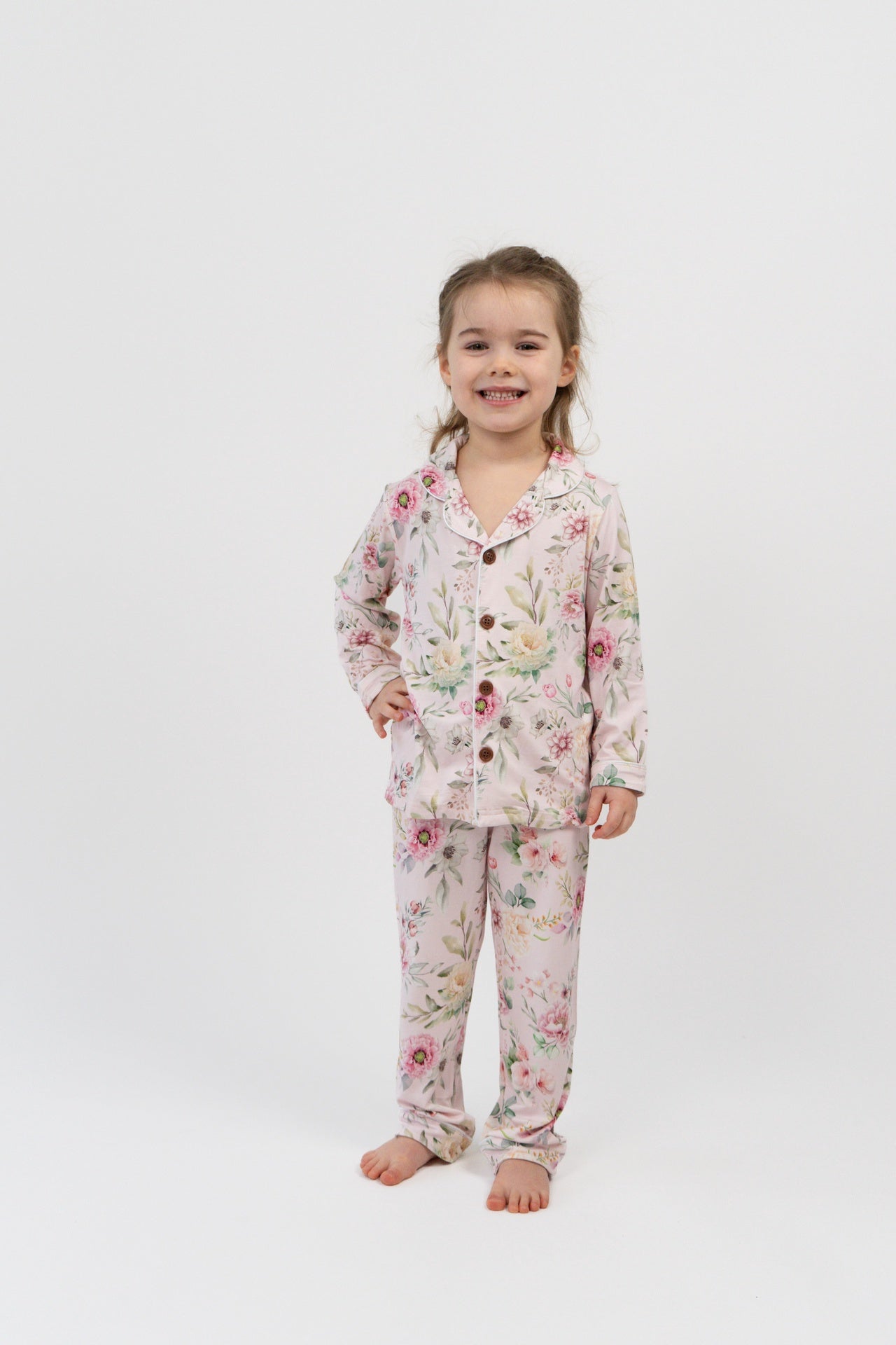 Kids Classic L/S PJ Set - Floral Bliss