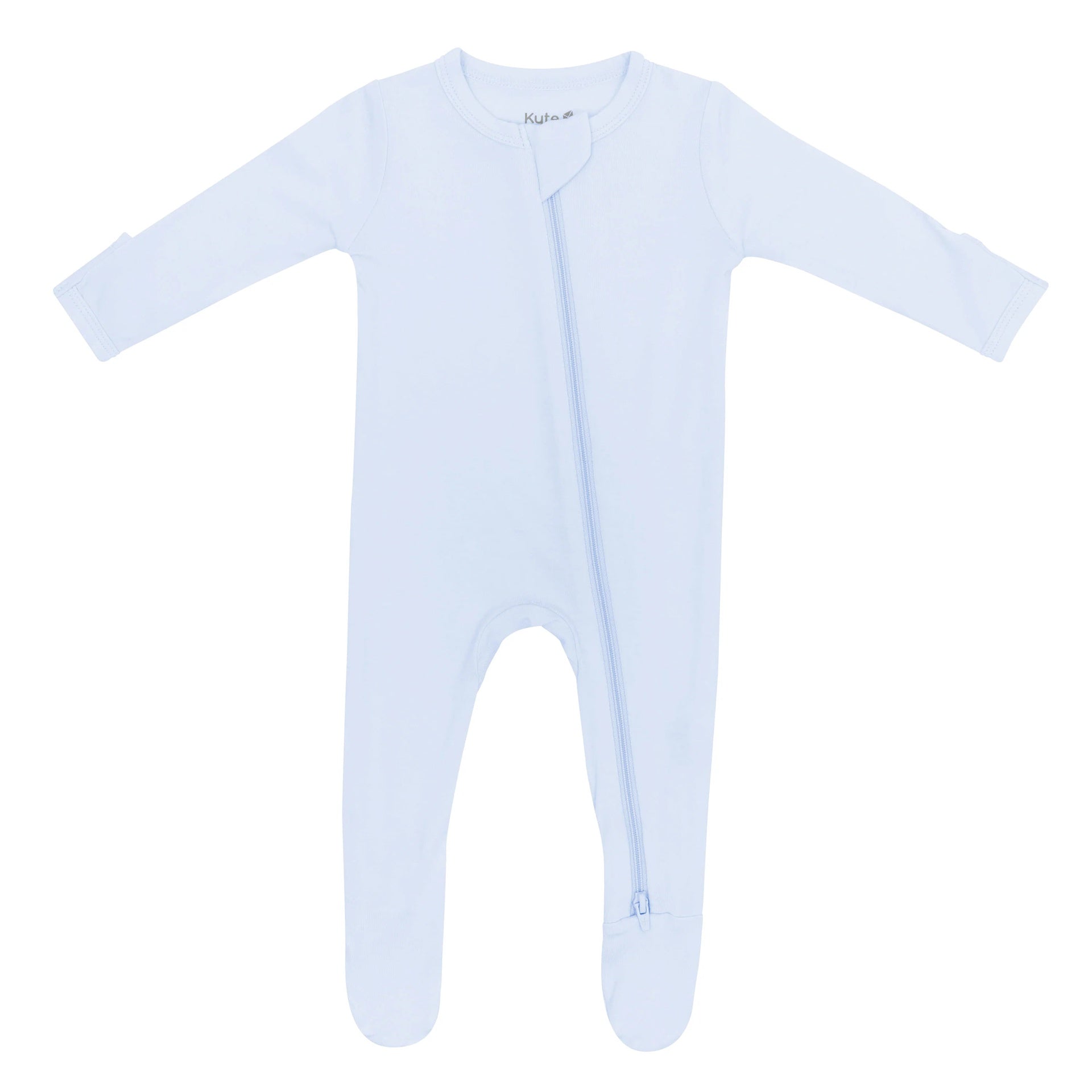 Kyte Baby Pointelle Zippered Footie - Breeze
