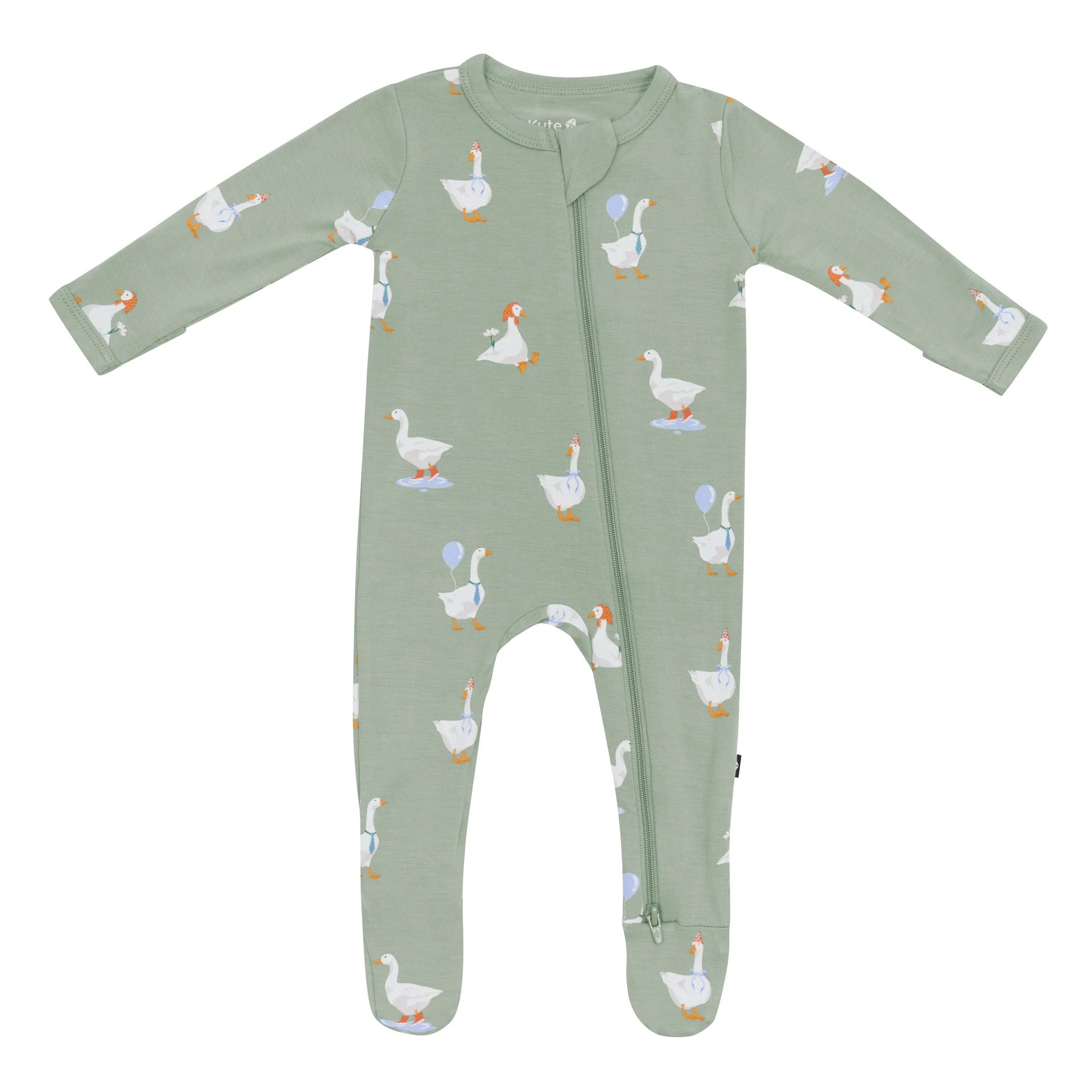 Kyte Baby Zippered Footie - Silly Goose