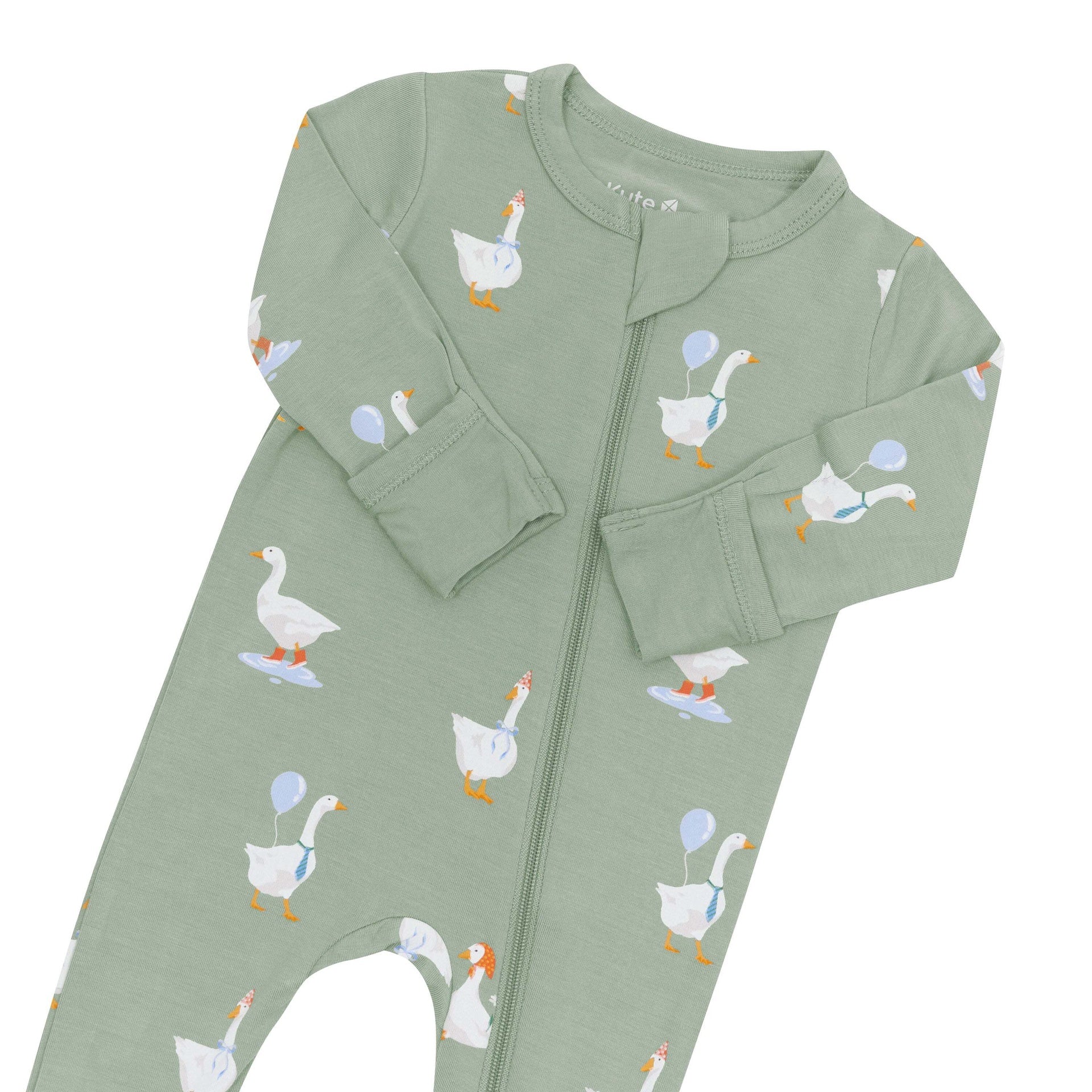 Kyte Baby Zippered Footie - Silly Goose