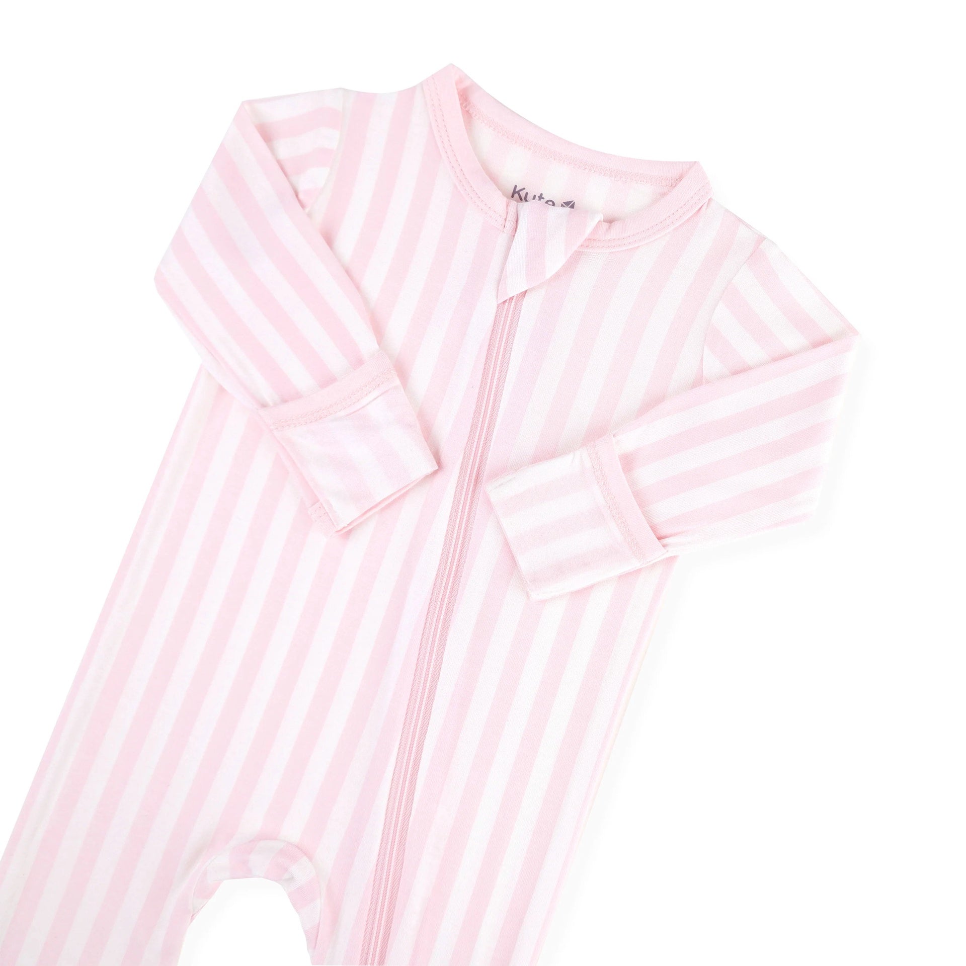 Kyte Baby Zippered Footie - Small Sakura Stripe