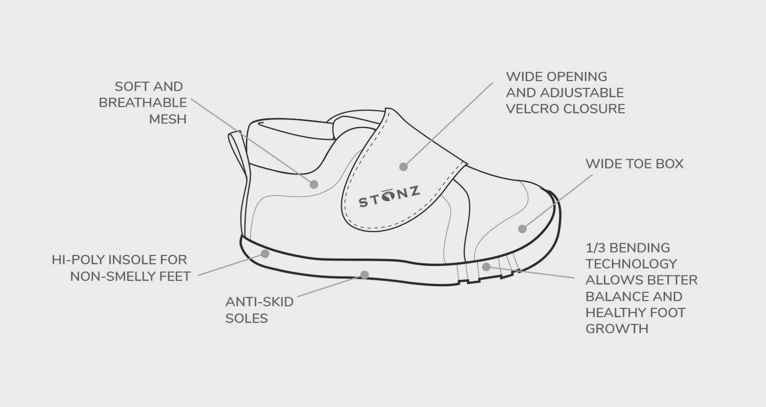 Stonz Cruiser Baby Shoe - Black