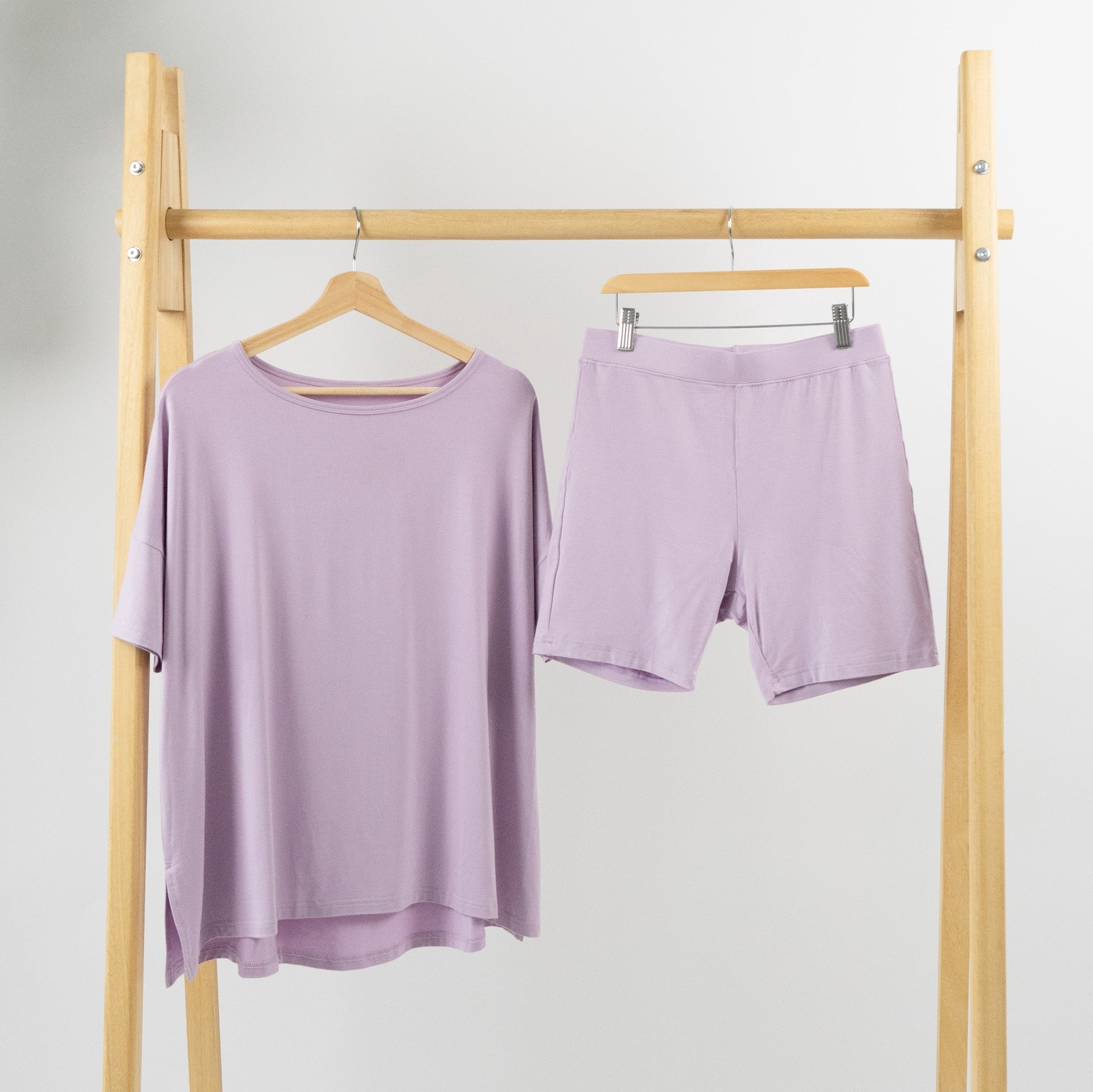 Women's Bike Shorts Set - Dusty Lilac