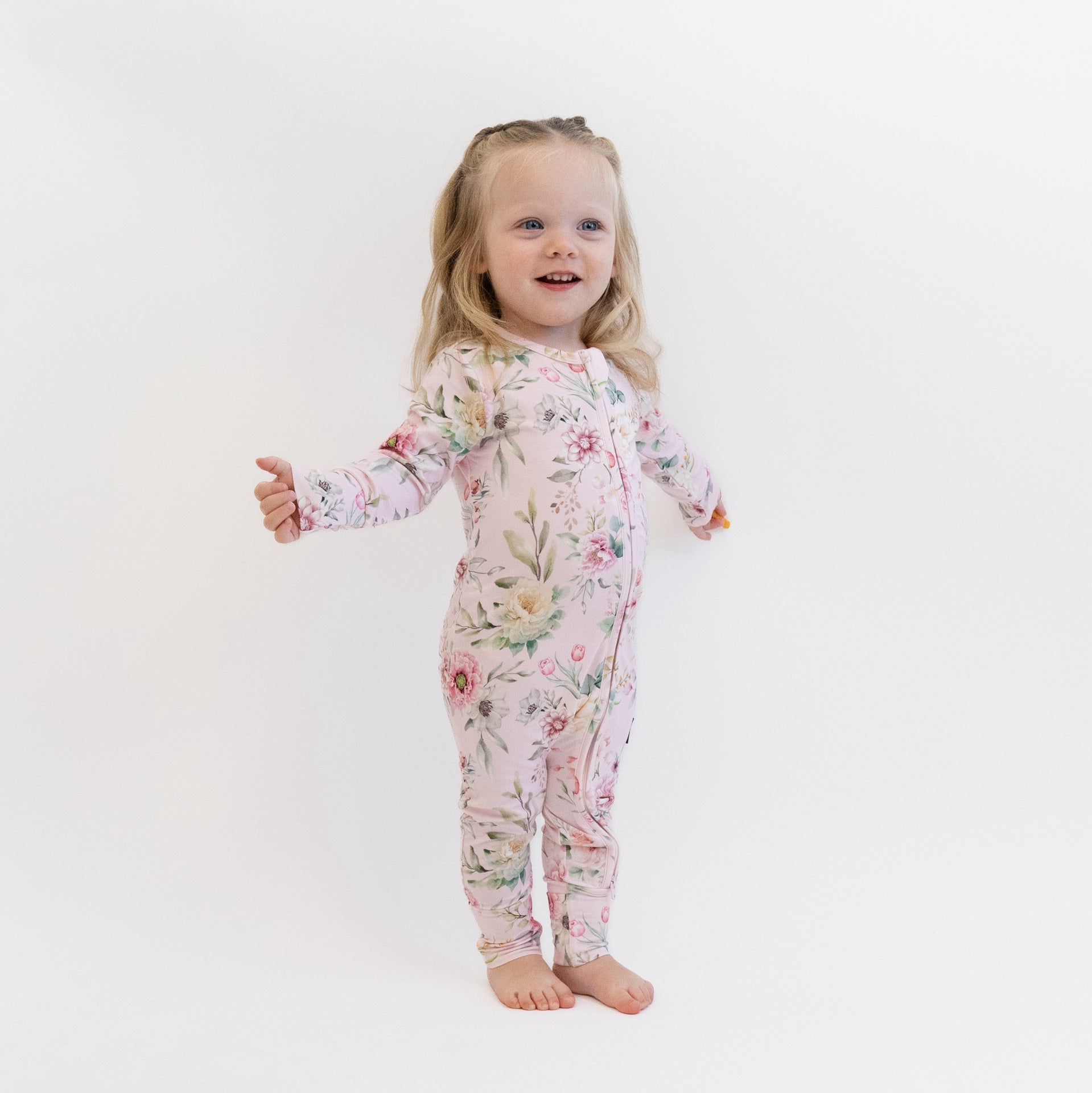 Sleeper with Fold-over Cuffs - Floral Bliss