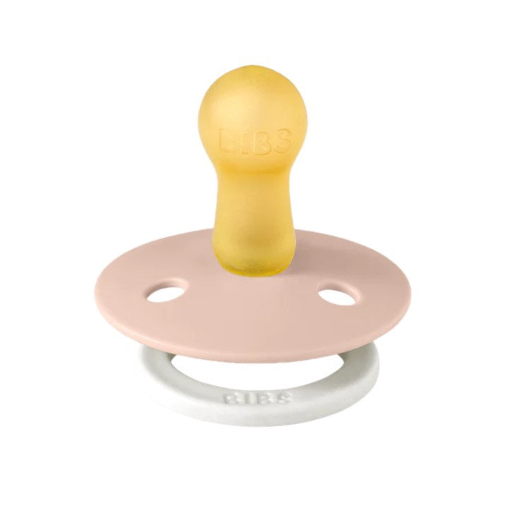 BIBS Pacifiers Colour Latex 2 Pack - Blush Glow/Vanilla Glow