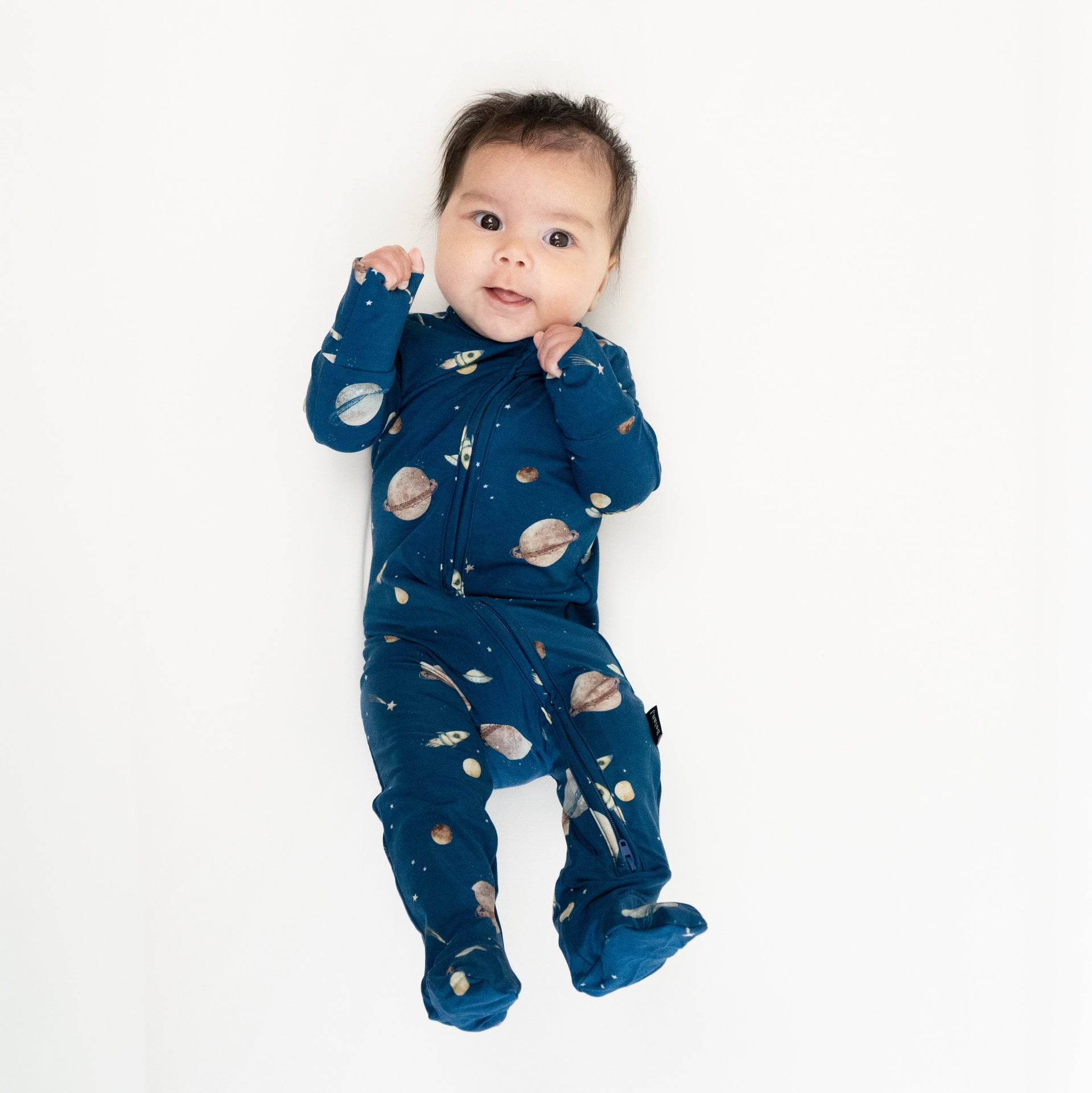 Footed Zipper Sleeper - Space