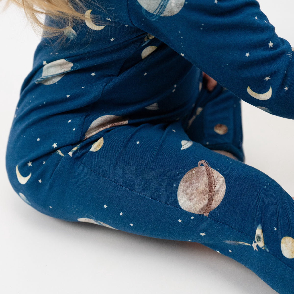 Footless Sleeper with Fold-over cuffs - Space