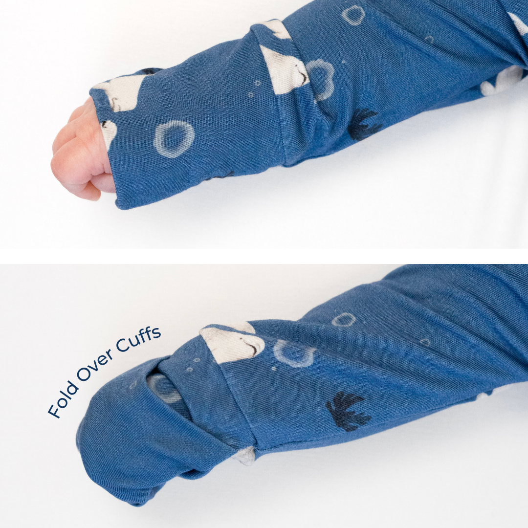 Footed Zipper Sleeper - Belugas