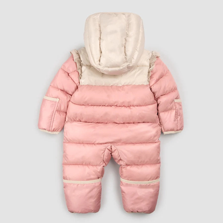 Miles the Label Baby Hooded Pram - Color Block on Rose