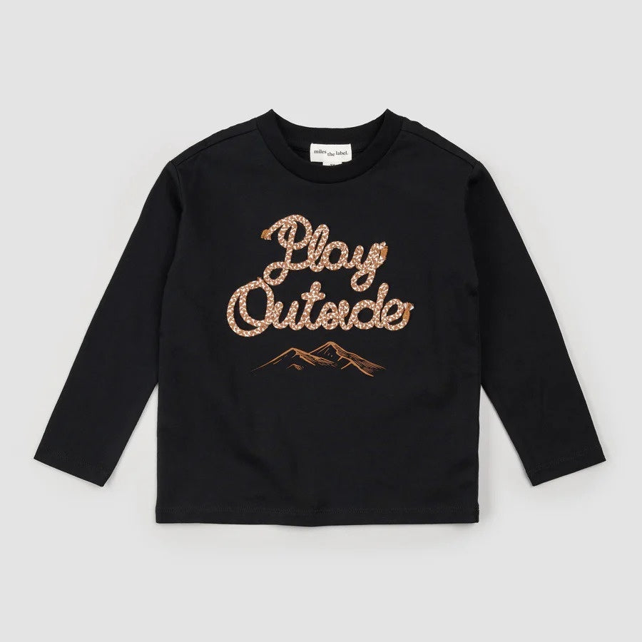 Miles the Label Play Outside Cord Applique Long-Sleeve Top