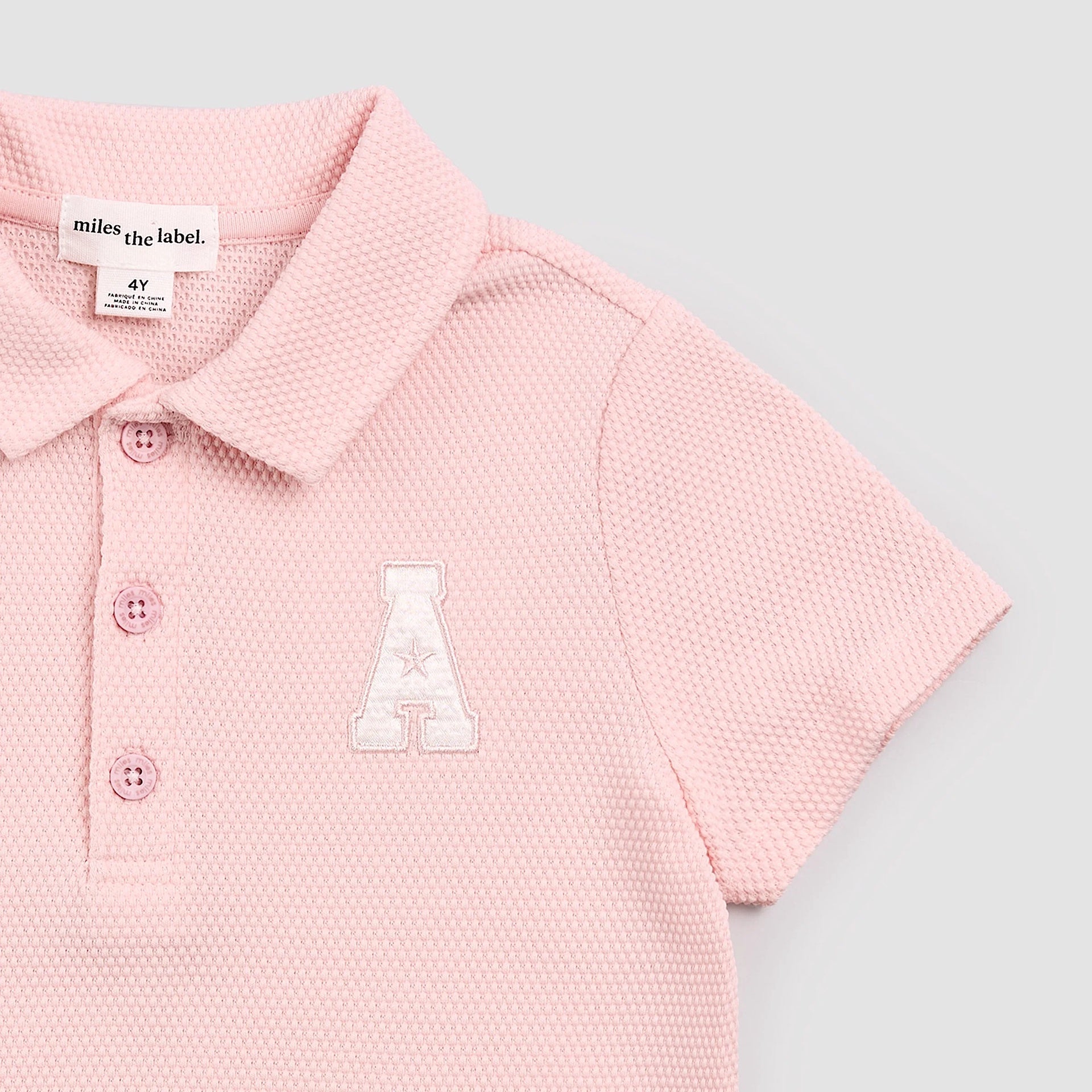 Miles the Label Light Pink Sporty Polo